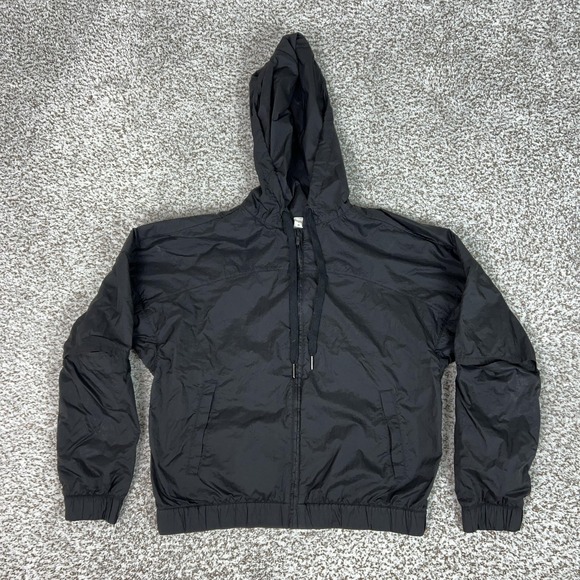 lululemon athletica Jackets & Blazers - Lululemon Jacket Womens 4 Black Hooded Full Zip Lightweight Windbreaker Refined